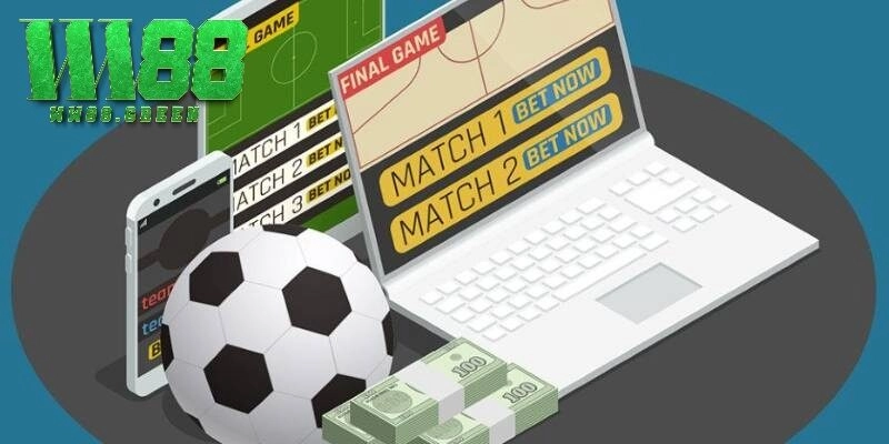 Bảng hiển thị kèo chấp 2 trái cho một trận đấu sôi động